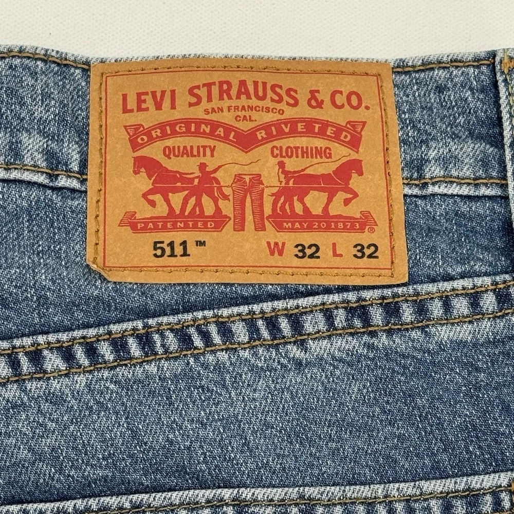 Levi's 511 Slim Fit Jeans Men's 32x32 Blue Denim NWT Reclaimed Sustainable